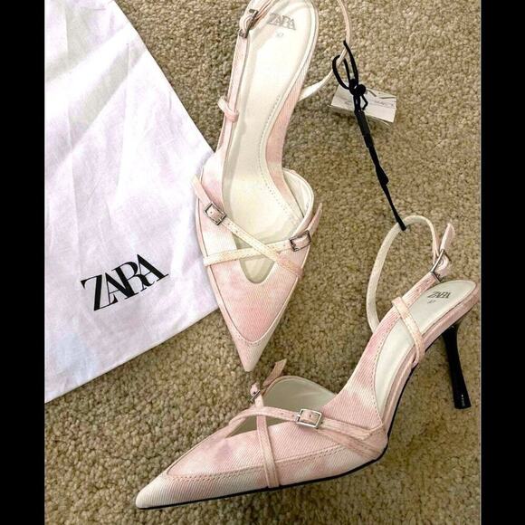 ZARA Pointed Toe Slingbacks NWT - Picture 7 of 16